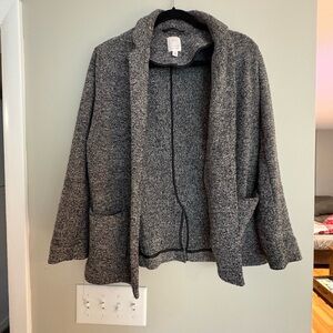 LC Lauren Conrad Charcoal Teddy Jacket